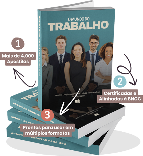 Material didático profissional pronto para uso - apostilas, ebooks e vídeos