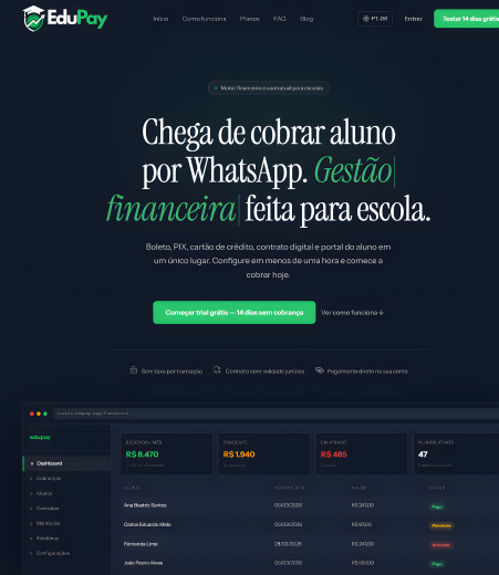 Interface do Edupay