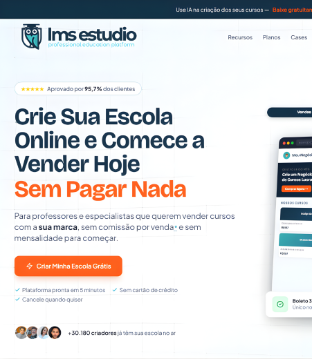 Interface do LMS Estúdio