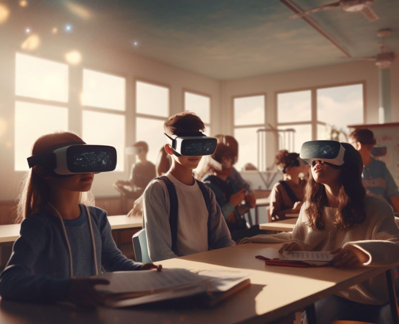 Imagem representando a realidade virtual na educação