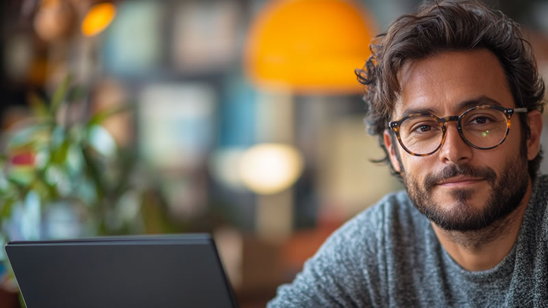 Um empreendedor individual escrevendo em seu Blog Pessoal.