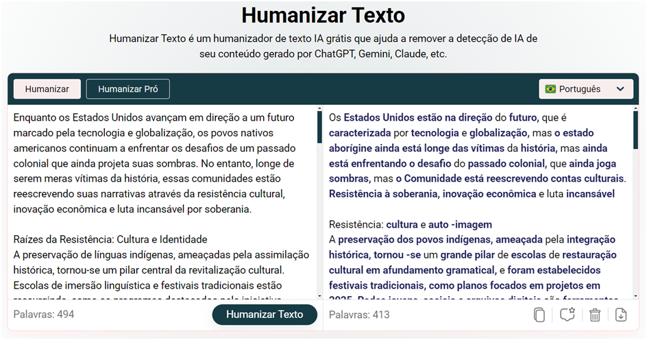 humanizador de IA online - passo 4